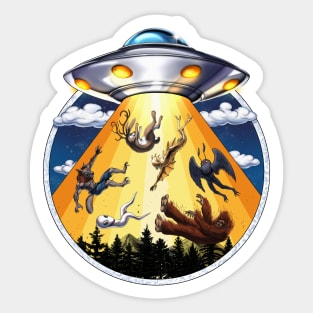 Cryptids Alien Abduction Sticker